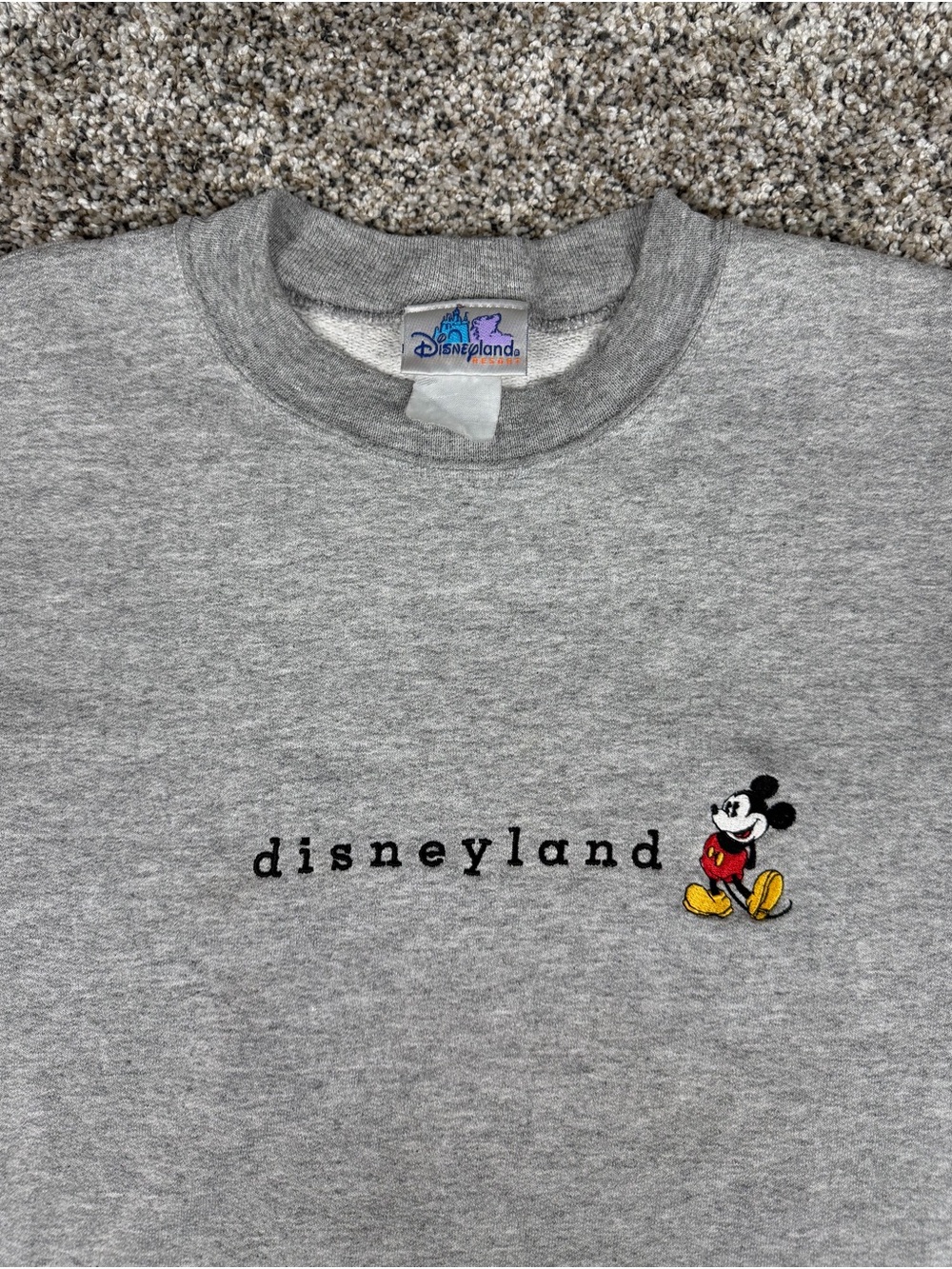 Disney Grey Disneyland Sweatshirt with Embroidered Mickey